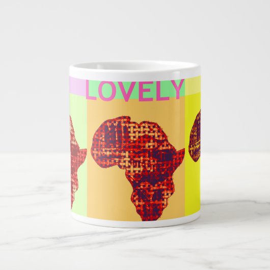 Jumbo Coffee Mugs met liefdevolle Afrikaanse kleur Extra Grote Beker (Voorkant)