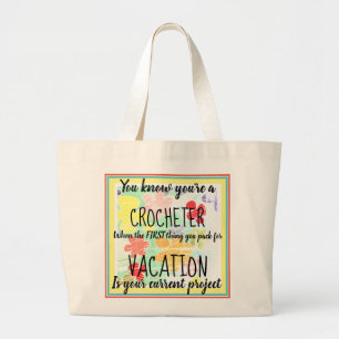 Jumbo Crochet Canvas tas