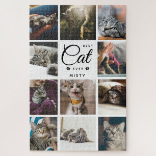 Jumbo Custom Cat Pet Photo Collage Paw Legpuzzel