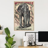  JUMBO de ELEPHANT CIRCUS AD c. 1883 Poster (Thuiskantoor)