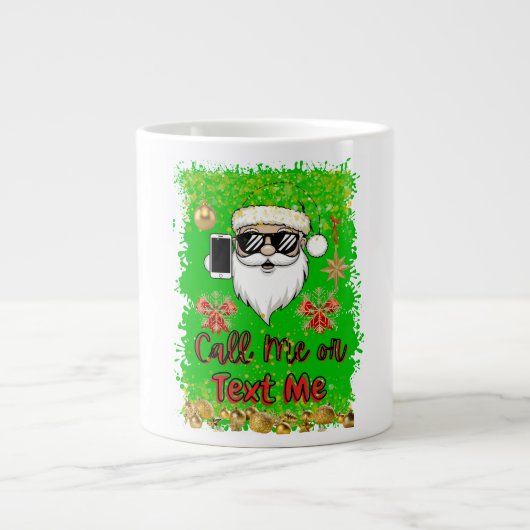 Jumbo Funny Père Noël Mug (Devant)
