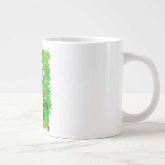 Jumbo Funny Père Noël Mug (Droite)