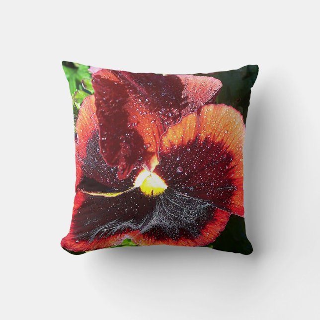 Jumbo Giant Pansy Flower Coussin (Recto)