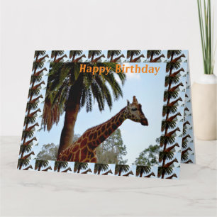 Jumbo Giraffes Birthday Kaart