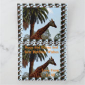 Jumbo Giraffes carte d'anniversaire, (Intérieur)