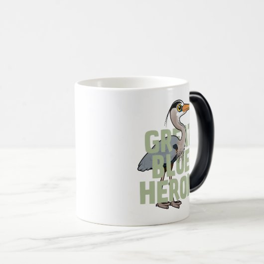 Jumbo Great Blue Heron Magische Mok (Voorkant rechts)
