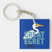 Jumbo Great Egret Sleutelhanger (Voorkant)