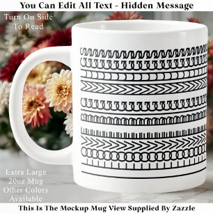 Jumbo I Love Big Mugs Aangepaste Verborgen Bericht Extra Grote Beker