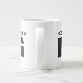 Jumbo Mega Grosse Mug avec nom personnalisé (Dos)
