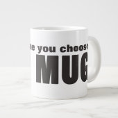 Jumbo Mega Grosse Mug avec nom personnalisé (Devant droit)