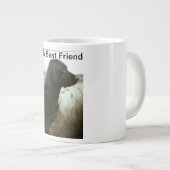 jumbo-mok met een afbeelding van een zwart lab en grote koffiekop (Voorkant rechts)