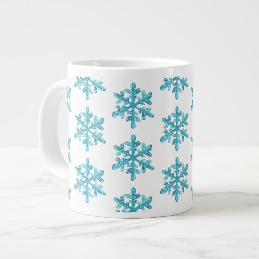 Jumbo Mok-Snowflakes Beker (Voorkant links)