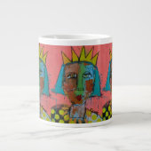 Jumbo-Mok - Spuitverf en kroon Extra Grote Beker (Voorkant)