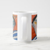 Jumbo-Mok - Verpakt in blauw Extra Grote Beker (Achterkant)