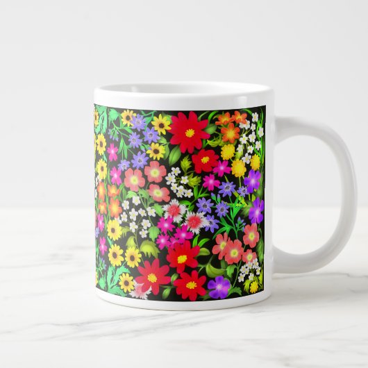 Jumbo Mug aux fleurs colorées (Droite)