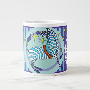 Jumbo mug bleu Noël aux zèbres de Noël 2018