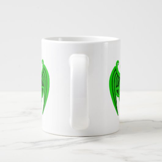 Jumbo Mug de Dragon Celtique Vert (Dos)