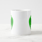 Jumbo Mug de Dragon Celtique Vert (Devant)