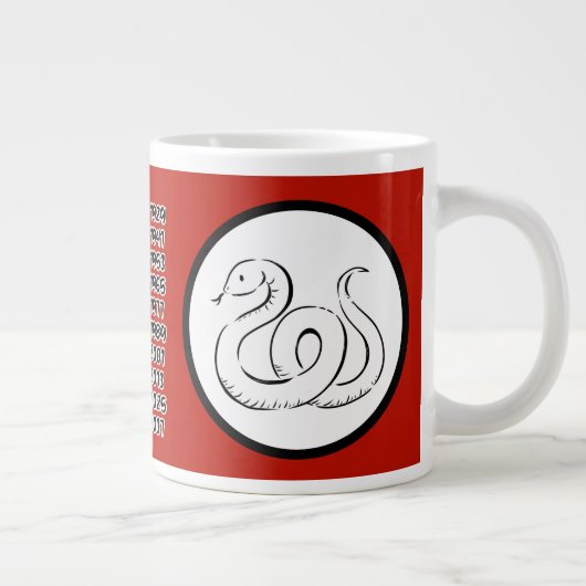 Jumbo Mug de serpent zodiaque chinois (Droite)