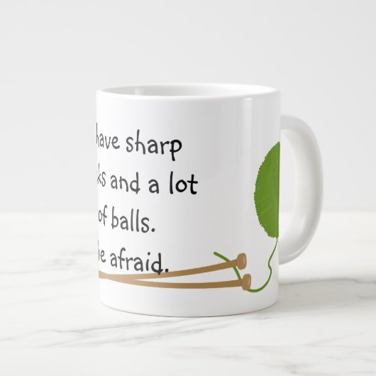 Jumbo Mug de Tricot (Devant droit)