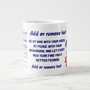 Jumbo Mug du Nouvel An Lisez sur le design