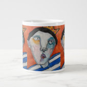 Jumbo Mug - Enveloppé en bleu (Devant)