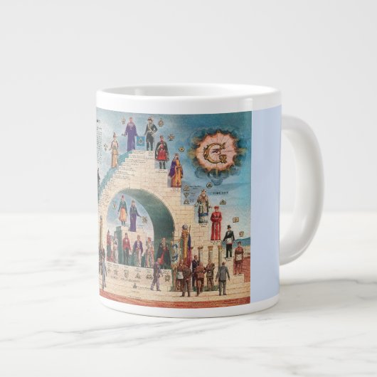 Jumbo Mug - La structure de la franc-maçonnerie (Devant droit)