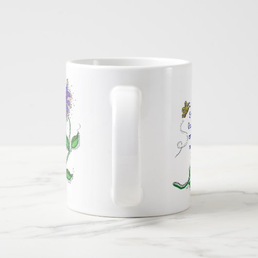 JUMBO Mug - Shared laughter enriches mutual love Extra Grote Beker (Achterkant)