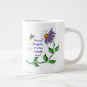 JUMBO Mug - Shared laughter enriches mutual love Extra Grote Beker (Rechts)