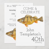 Jumbo Perch Vist Angler Mannen Kaart (Voorkant / Achterkant)