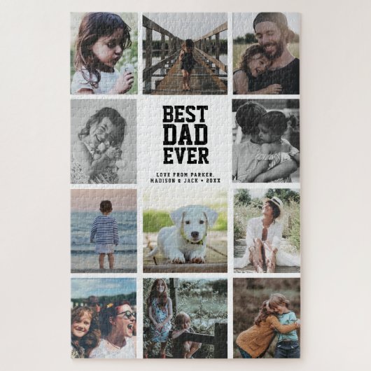 Jumbo Photo Collage Vaderdag BEST DAD EVER Legpuzzel (Verticaal)