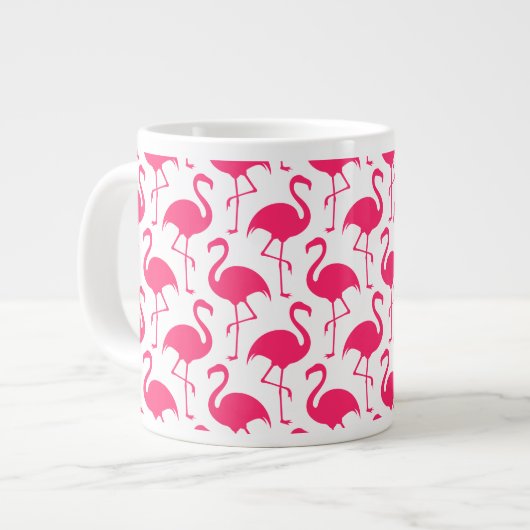 Jumbo Pink Flamingo Extra Grote Mok (Voorkant links)