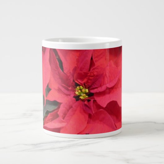 Jumbo Poinsettia Mug Extra Grote Beker (Voorkant)