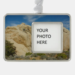 Jumbo Rocks in Joshua Tree National Park Verzilverd Kader Ornament