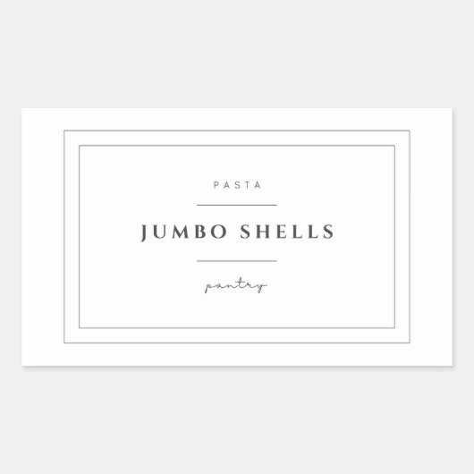 Jumbo Shells Pasta Label Stickers (Voorkant)