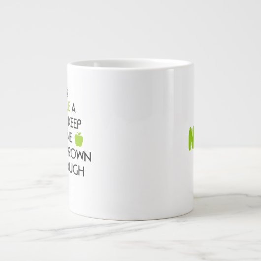 Jumbo size mok met "Een Apple a Day" (Voorkant)