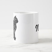 Jumbo size mok met "One Cat Short of Crazy" (Voorkant)