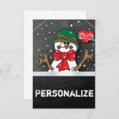 Jumbo Size Snowman Gift Label (Voorkant / Achterkant)