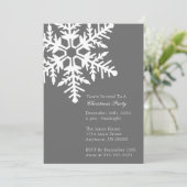 Jumbo Snowflake-kerstfeest (grijs) Kaart (Staand voorkant)