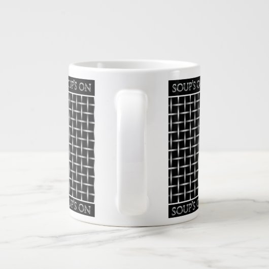 JUMBO SOUP MUG - SILVER MESH PRINT EXTRA GROTE MOK (Achterkant)