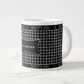 JUMBO SOUP MUG - SILVER MESH PRINT EXTRA GROTE MOK (Voorkant rechts)