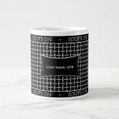 JUMBO SOUP MUG - SILVER MESH PRINT EXTRA GROTE MOK (Voorkant)