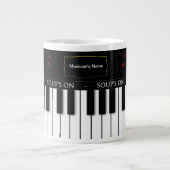 JUMBO SOUP MUG VAN MUSICIAN - PIANO KEYBOARD EXTRA GROTE MOK (Voorkant)