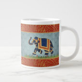 Jumbo Spécialité Mug Elephant bleu or inde imprimé (Droite)