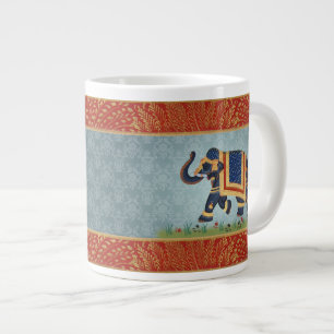 Jumbo Specialty Mok Elephant blue gold india print