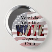 Jumbo Stem Buttonnen Ronde Button 4,0 Cm (Voorkant /achterkant)