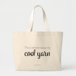 Jumbo Tas: "Dit is waar ik mijn kool op mijn plaat Grote Tote Bag