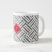 Jumbo Tissu de boue moderne dalmate 20oz Mug (Devant droit)