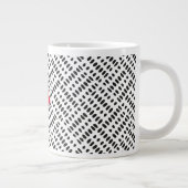 Jumbo Tissu de boue moderne dalmate 20oz Mug (Droite)
