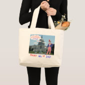 Jumbo tote bag. Gelukkige 4e. rat/unclesam (Voorkant (product))
